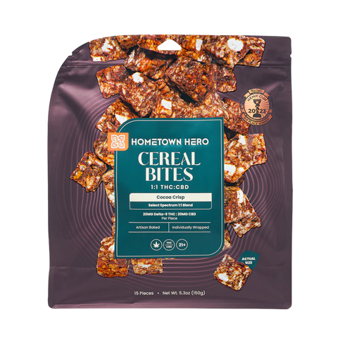 Hometown Hero | Delta 9 Cereal Bites - 15CT (20MG Each) | Cocoa Crisp