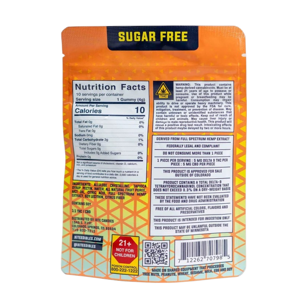 D9 Sugar Free 100 MG Fruit Gummies