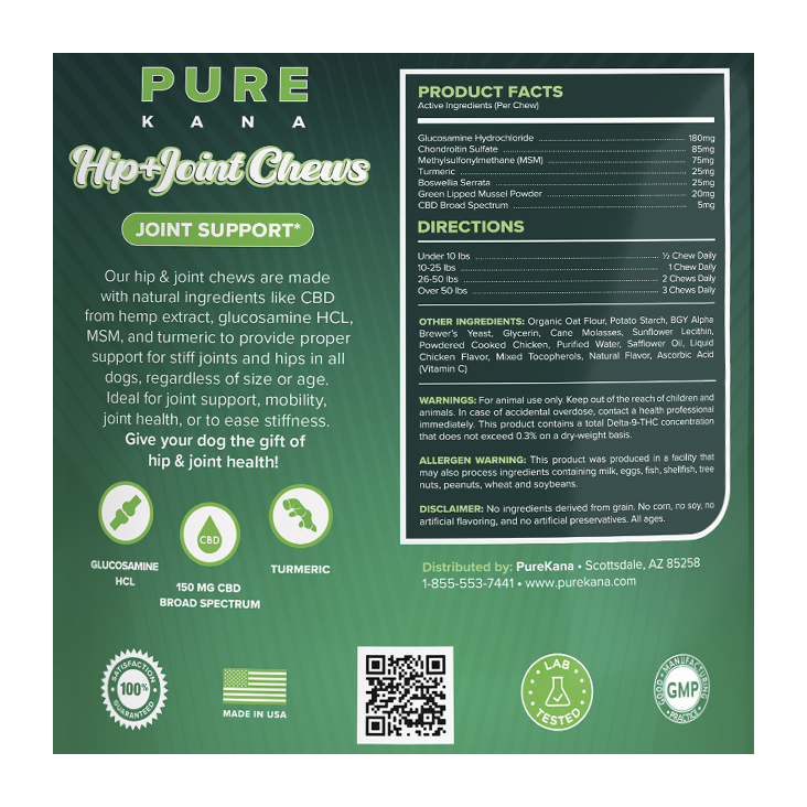 PureKana | CBD Dog Hip & Joint Chews