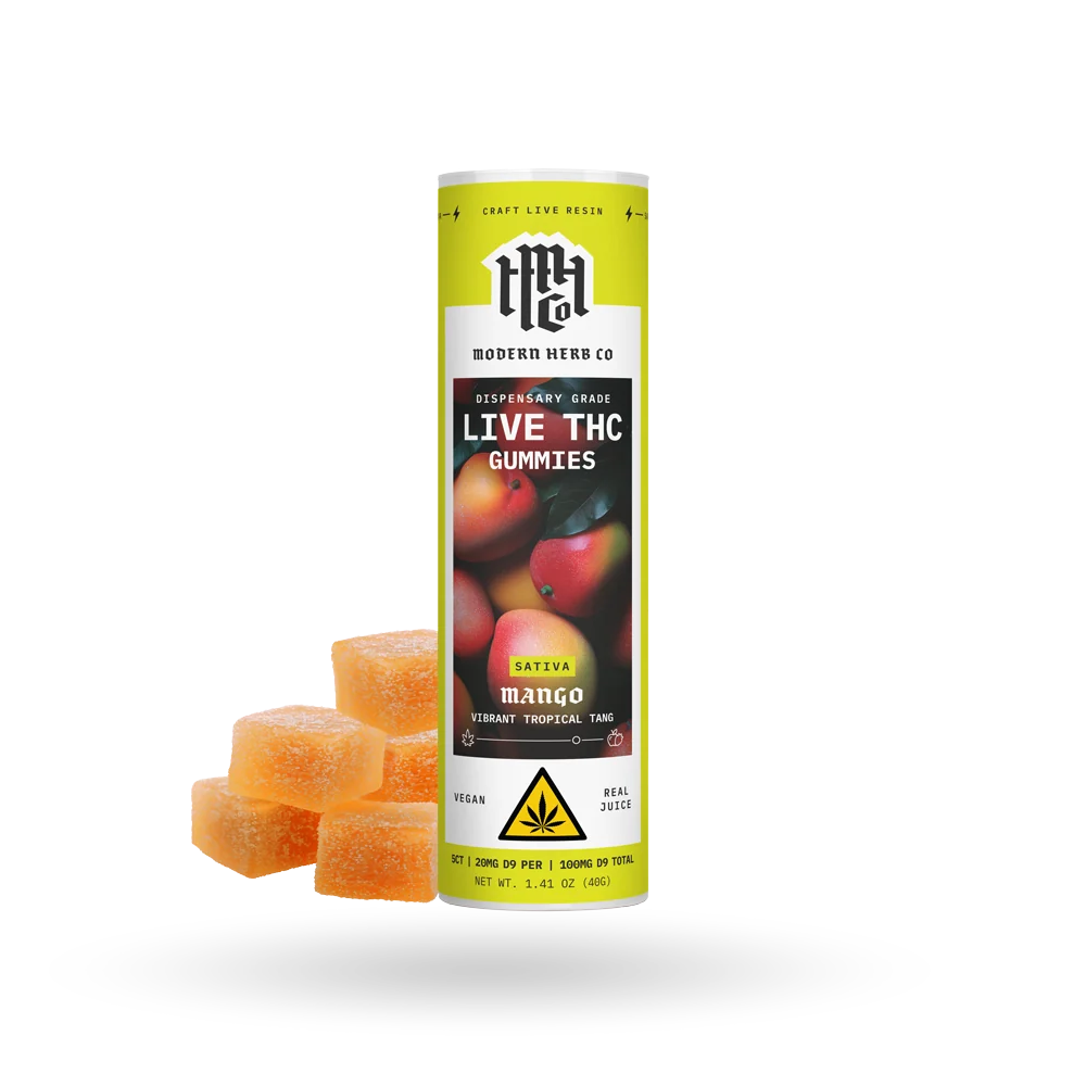 Live Resin D9 THC Gummies : Mango [5ct] | SATIVA