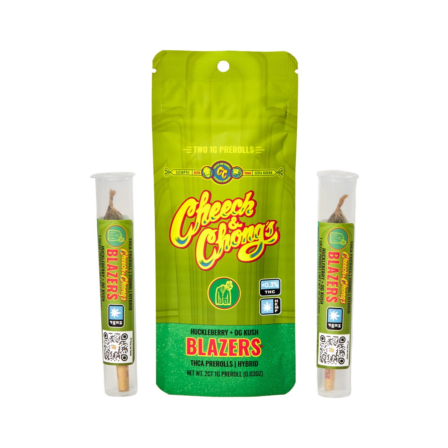 Cheech & Chong's | THCa Pre Rolls [2ct] | Huckleberry + OG Kush : HYBRID