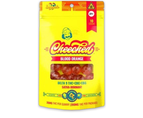 Cheeched | 20mg D9 Blood Orange Gummies : SATIVA (10ct)
