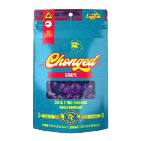 Chonged | 20mg D9 Grape Gummies : INDICA (10ct)