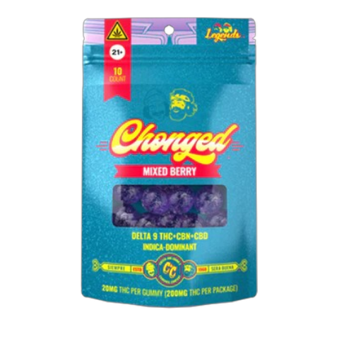 Chonged | 20mg D9 Mixed Berry Gummies : INDICA (10ct)
