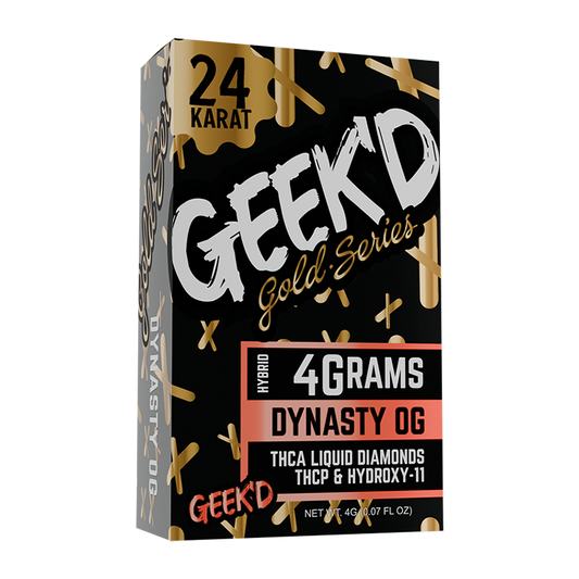 GEEK'D | GOLD SERIES | Full-Spec 4G Disposable Vape - Dynasty OG : HYBRID