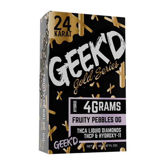 GEEK'D | GOLD SERIES | Full-Spec 4G Disposable Vape - Fruity Pebbles OG - HYBRID