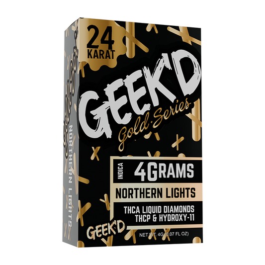 GEEK'D | GOLD SERIES | Full-Spec 4G Disposable Vape - Northern Lights : INDICA