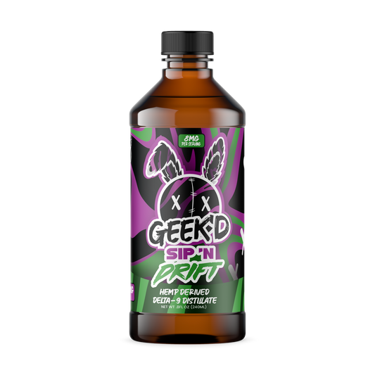 GEEK'D | D9 Hemp Syrup - 800mg : GRAPE APPLE