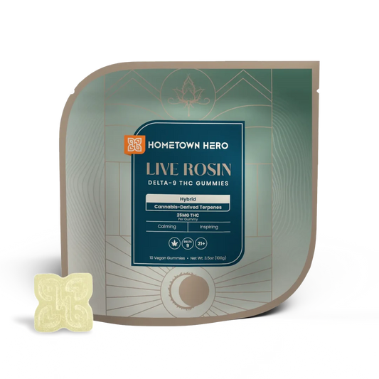 25mg D9 [10ct] Live Rosin Absolute Gummies [HYBRID]