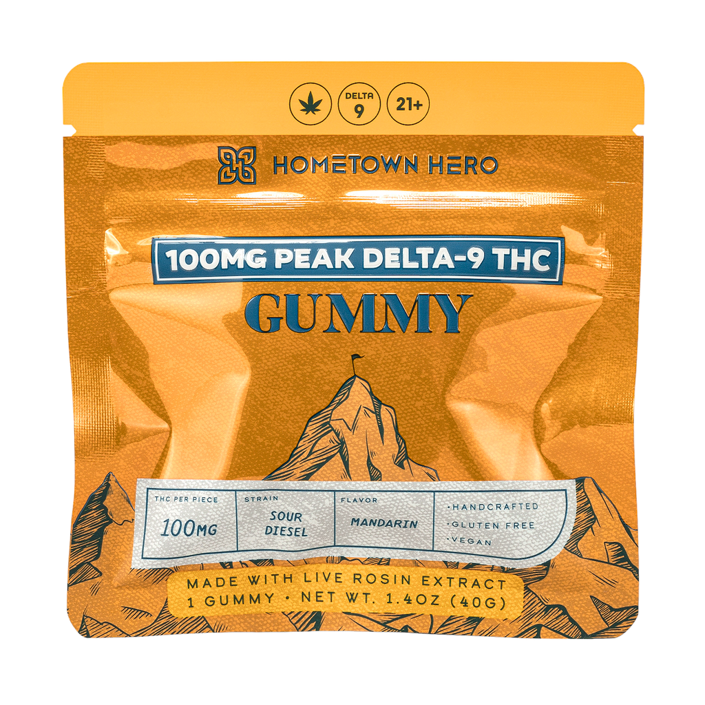 Hometown Hero | Delta-9 Peak 100mg Gummy: Mandarin Sour Diesel - Sativ ...