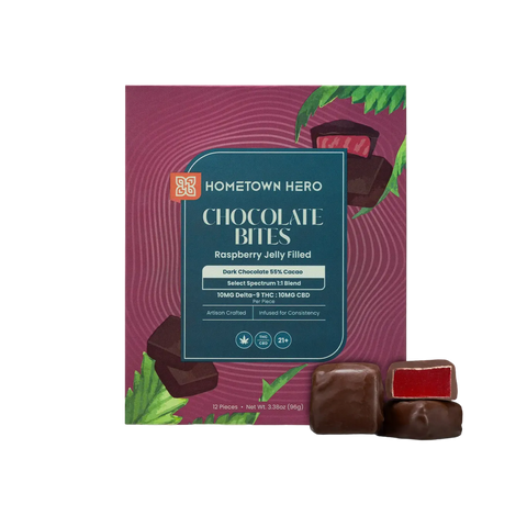 Hometown Hero | Raspberry Chocolate Bites - 10mg Each (12ct)