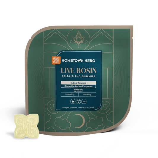 25mg D9 [10ct] Live Rosin Absolute Gummies [INDICA]