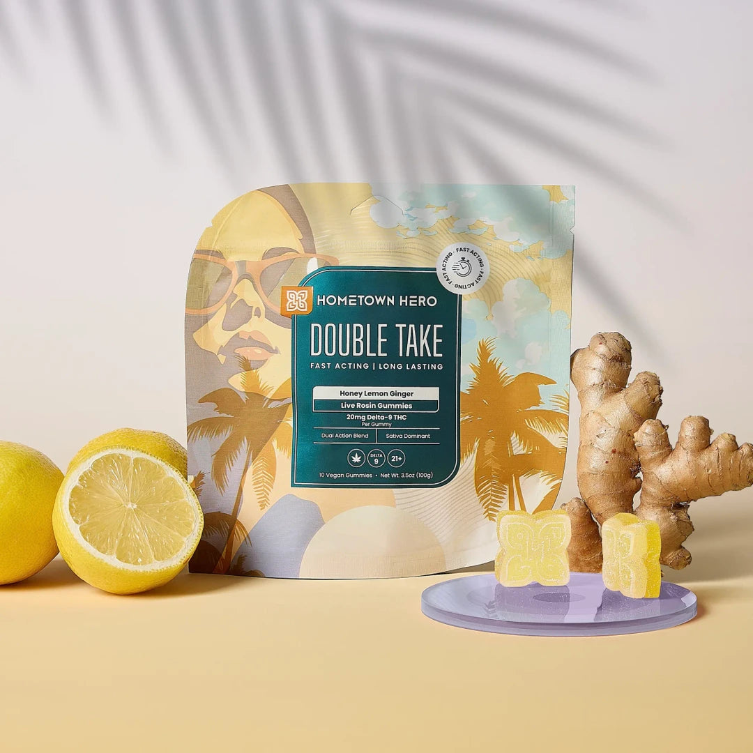 20mg D9 [10ct] Honey Lemon Ginger - Double Take Gummies [SATIVA]