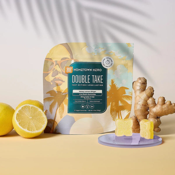 20mg D9 [10ct] Honey Lemon Ginger - Double Take Gummies [SATIVA]