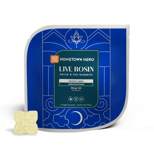 Northern Lights | 25mg D9 [10ct] Live Rosin Canna Classic Gummies [INDICA]