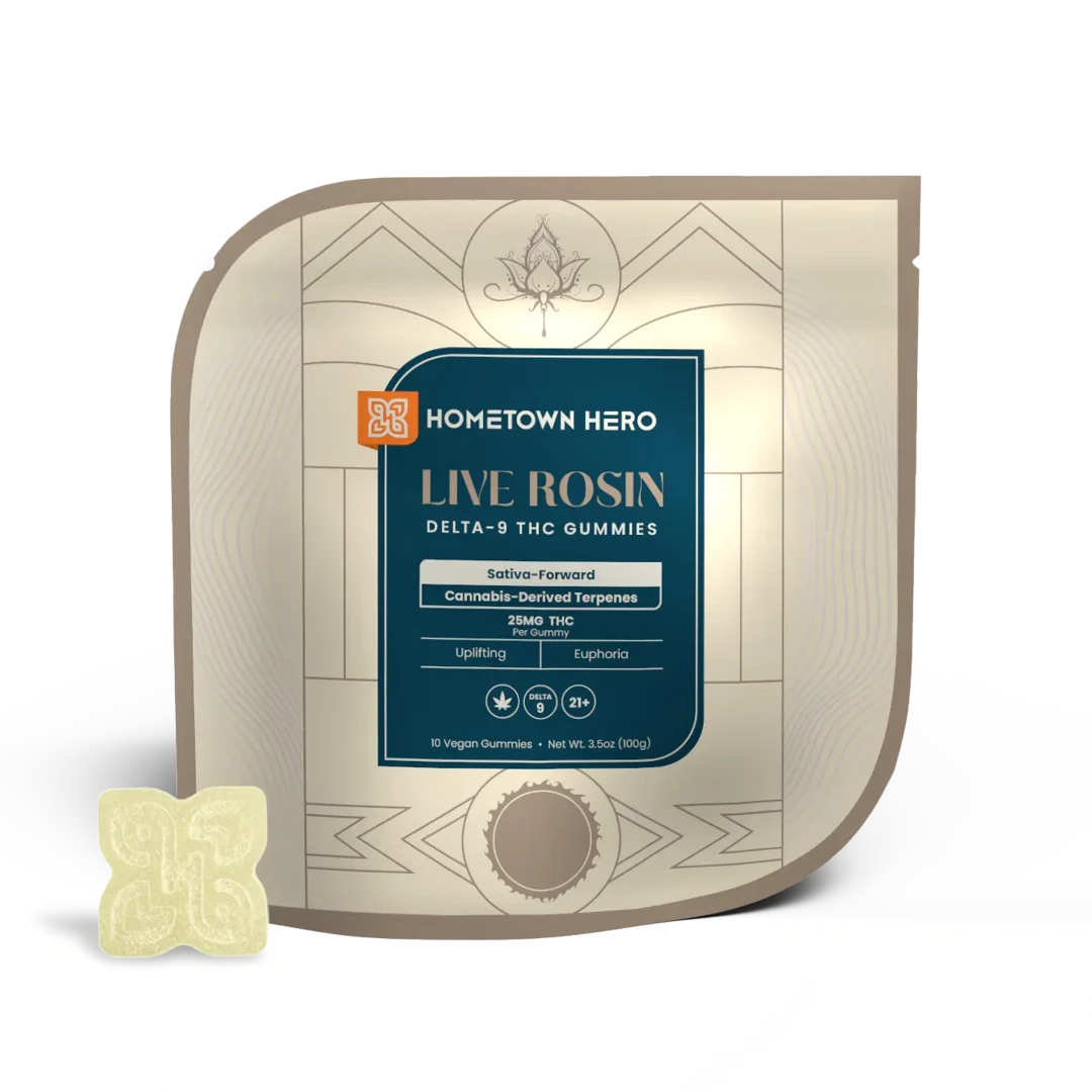 25mg D9 [10ct] Live Rosin Absolute Gummies [SATIVA]
