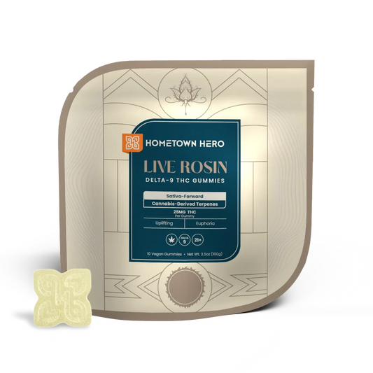 25mg D9 [10ct] Live Rosin Absolute Gummies [SATIVA]