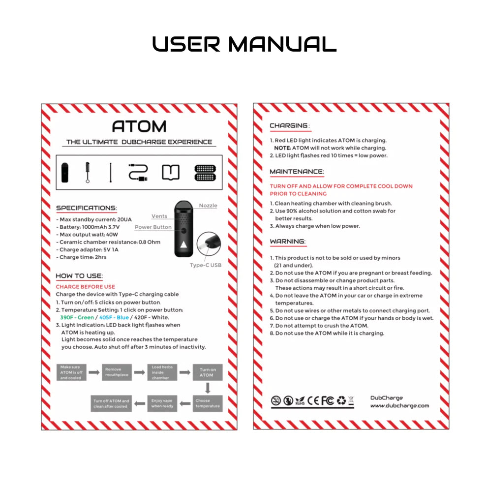 DubCharge - Atom | Dry Herb Vaporizer Kit